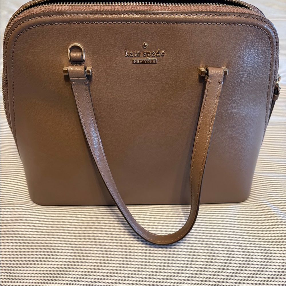 Kate Spade Taupe Leather Satchel